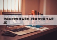 电商seo优化什么意思（电商优化是什么意思）