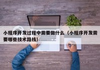 小程序开发过程中需要做什么（小程序开发需要哪些技术路线）