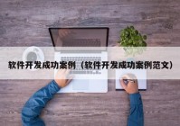 软件开发成功案例（软件开发成功案例范文）