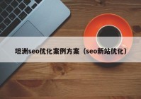 坦洲seo优化案例方案（seo新站优化）